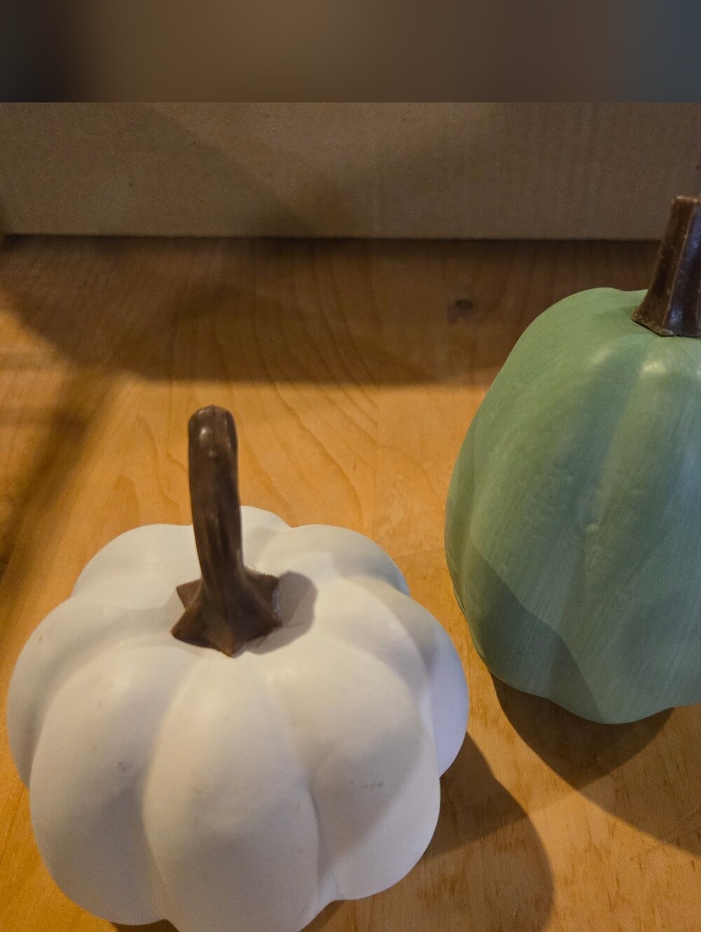 Target Home Accents White and Green Decorative Pumpkin Duo